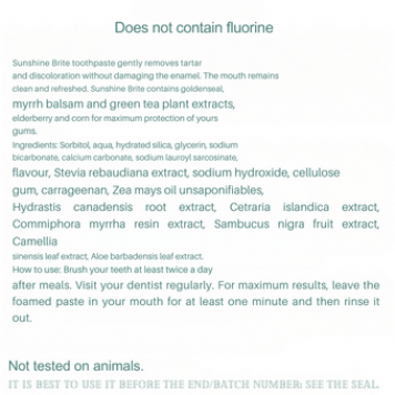 Sunshine Brite Dentifricio NSP NSP, modello 2851  | Immagine № 2